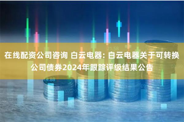 在线配资公司咨询 白云电器: 白云电器关于可转换公司债券2024年跟踪评级结果公告