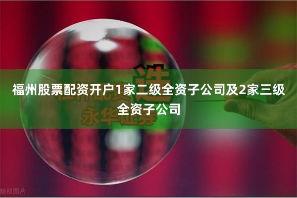 福州股票配资开户1家二级全资子公司及2家三级全资子公司